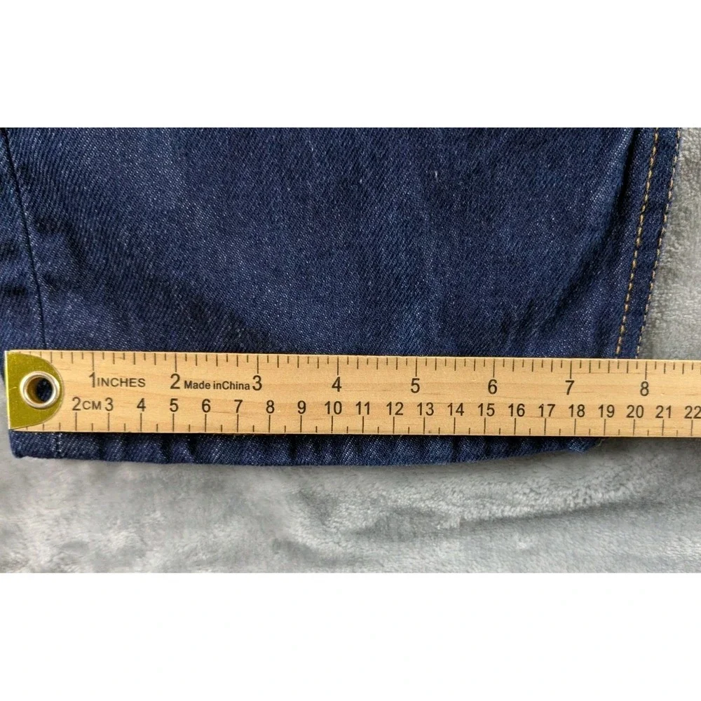 Levis 501 Jeans Men 33x34 Blue Button Fly Straight Dark Wash Raw Denim READ